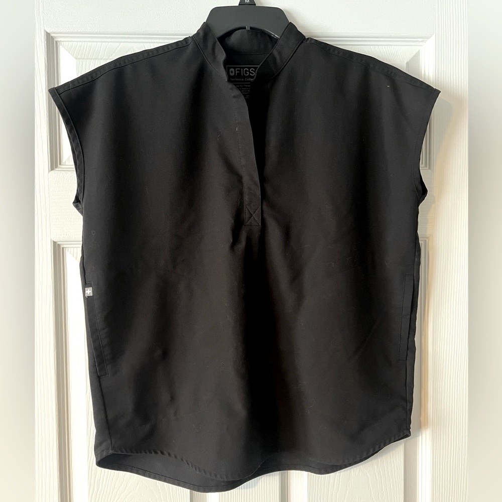Figs Rafaela Oversized Scrub Top XS, Black
